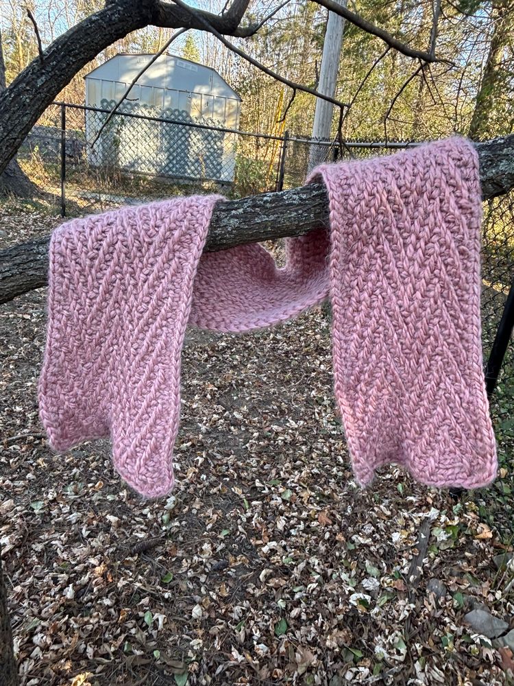 Herringbone Knit Scarf